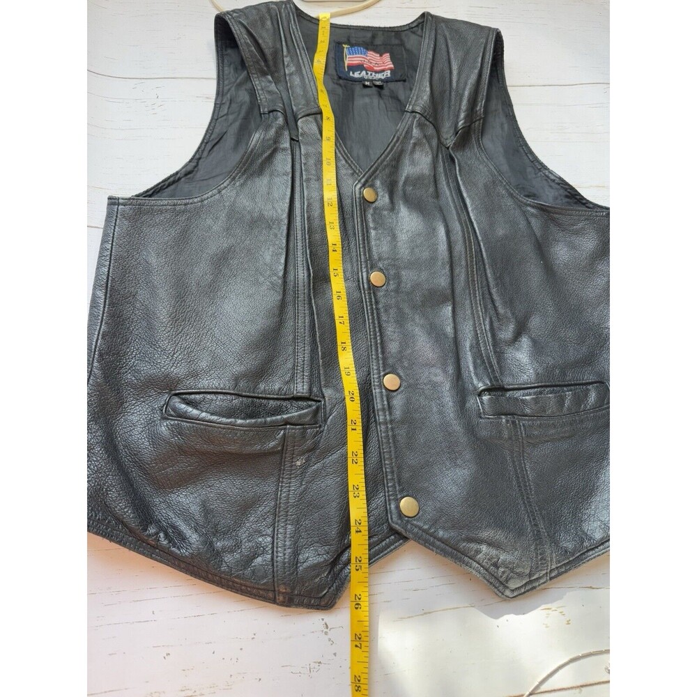Vietnam Veteran Leather Vest Adult Medium Armed Forces Military - Picture 16 of 16